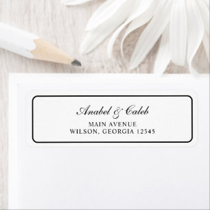 Elegant Border Frame Wedding Return Address