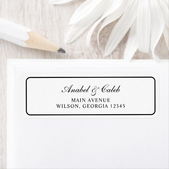 Elegant Border Frame Wedding Return Address (Insitu)