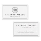Elegant border white modern minimalist custom logo