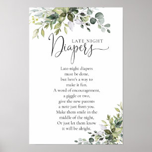 Elegant Botanical Baby Shower Poster