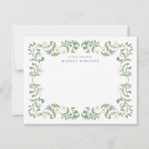 Elegant Botanical Border Note Cards