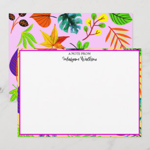 Elegant Botanical Border with Name - Floral Frame Card