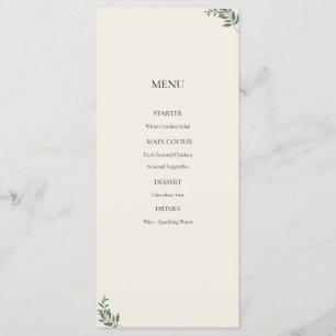 Elegant Botanical Christmas Dinner Party Menu