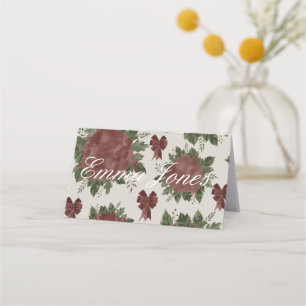 Elegant Botanical Christmas   Place Card