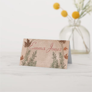 Elegant Botanical Christmas  Place Card