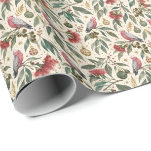 Elegant Botanical Christmas Wrapping Paper 