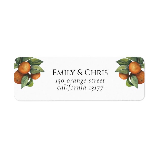 Elegant Botanical Citrus Greenery (Front)