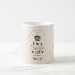 Elegant Botanical Coffee Mug – Inspirational Desk