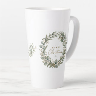 Elegant Botanical Eucalyptus Latte Mug