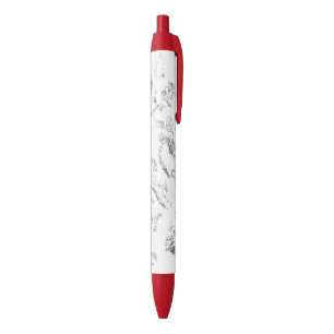 Elegant Botanical File Folder Set Black Ink Pen