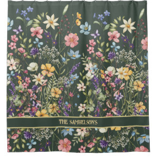 Elegant Botanical Flora on Sage Green