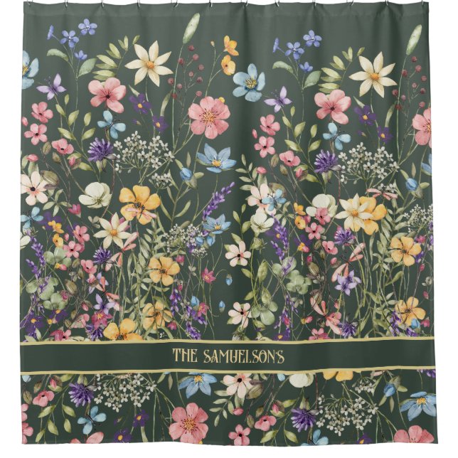 Elegant Botanical Flora on Sage Green (Front)