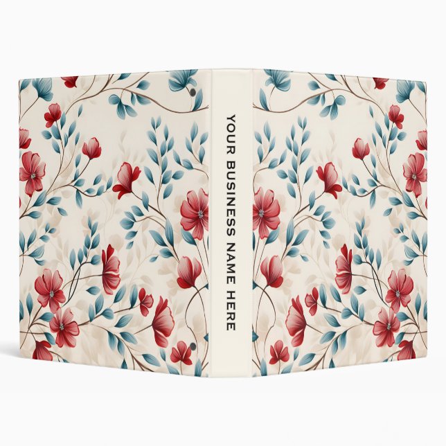 Elegant Botanical Floral Branch Binder (Background)