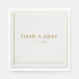 Elegant Botanical Floral Bridal Shower Personalize Napkin