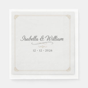 Elegant Botanical Floral Bridal Shower Personalize Napkin