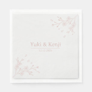 Elegant Botanical Floral Bridal Shower Personalize Napkin