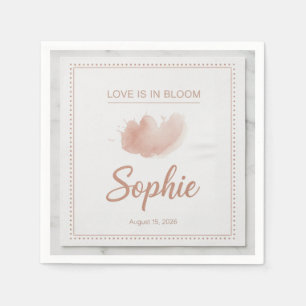 Elegant Botanical Floral Bridal Shower Personalize Napkin