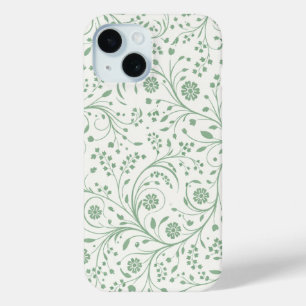 Elegant Botanical Floral Pattern – Minimal Nature iPhone 15 Case
