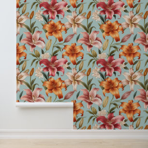 Elegant Botanical Floral Peel and Stick Wallpaper