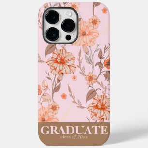 Elegant Botanical Floral Personalized Graduation Case-Mate iPhone 14 Pro Max Case