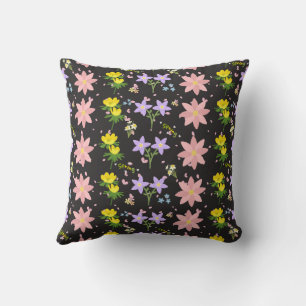 Elegant Botanical Floral Print Cushion for Home de