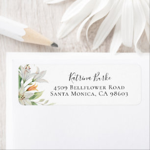 Elegant Botanical Floral Return Address