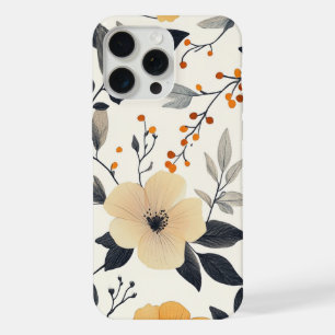 Elegant Botanical Flower & Leaf iPhone Case 2
