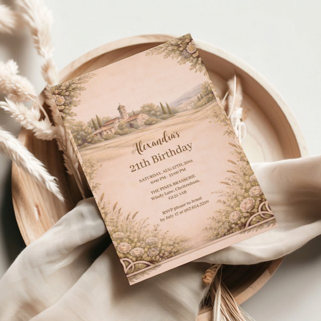 Elegant Botanical Garden Birthday Invitation (Creator Uploaded)