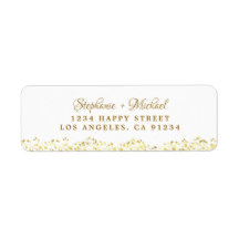 Elégant Botanical Gold Greenery feuilles