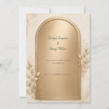 Elegant Botanical Gold metallic Wedding Arch