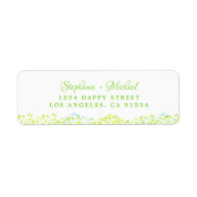 Elegant Botanical Green Greenery leaves 