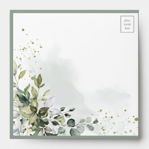 Elegant Botanical Greenery Floral Watercolor Envelope