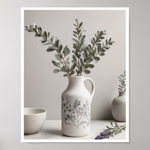 Elegant botanical illustrations lavender Wallart Poster
