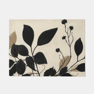 Elegant Botanical Leaf Area Rug