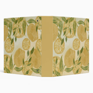 Elegant Botanical Lemon Greenery    Binder