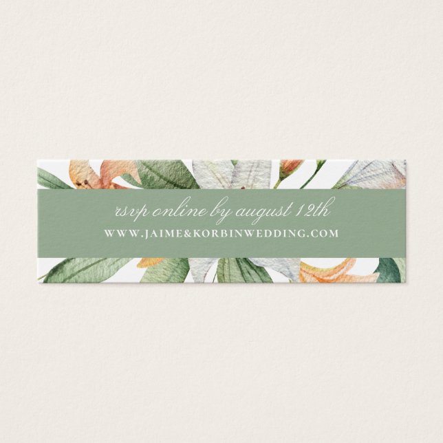 Elegant Botanical Lily Floral Wedding Site RSVP (Devant)