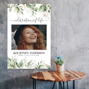 Elegant Botanical Memorial Poster