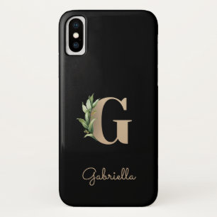Elegant Botanical Monogram Gold Letter G Case-Mate iPhone Case