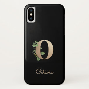 Elegant Botanical Monogram Gold Letter O Case-Mate iPhone Case
