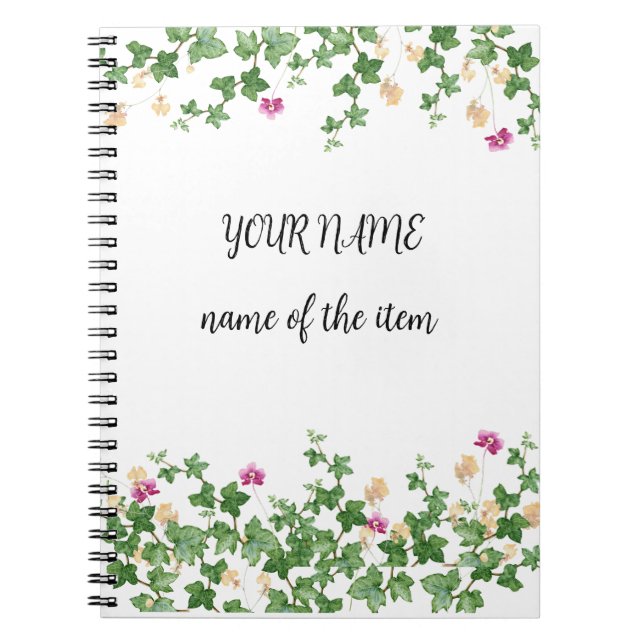 Elegant botanical notebook (Front)