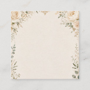 Elegant Botanical on Vintage Handmade Paper Enclosure Card
