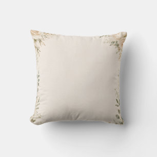 Elegant Botanical on Vintage Handmade Paper Throw Pillow