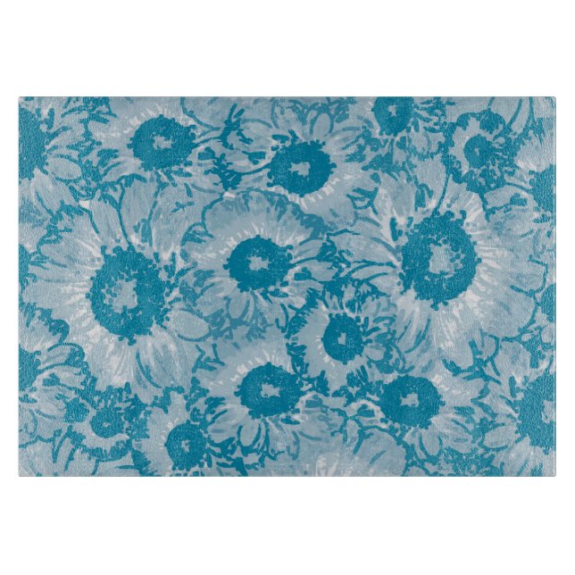 Elegant Botanical Pattern Cutting Board (Front)
