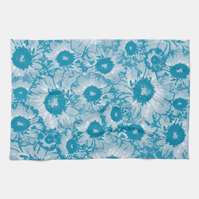 Elegant Botanical Pattern Kitchen Towel (Horizontal)