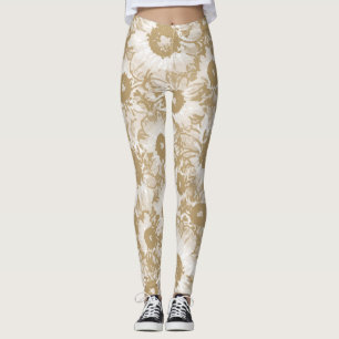 Elegant Botanical Pattern Leggings