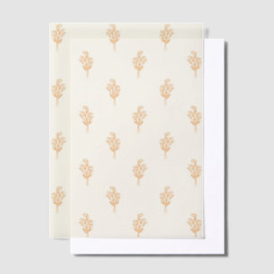 Elegant Botanical Peach Floral Pattern Vellum Invitations