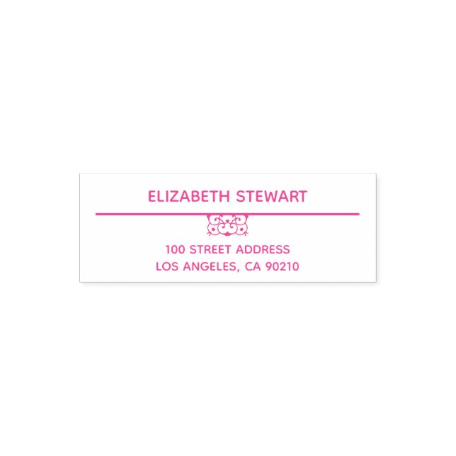 Elegant Botanical Return Address Self-Inking Stamp (Design)