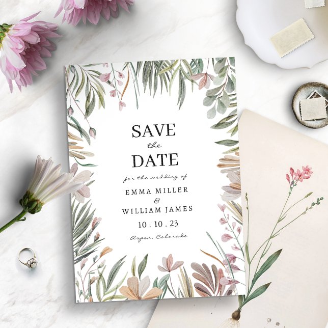 Elegant Botanical Save The Date (Creator Uploaded)