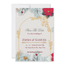 Elegant Botanical Save the Date Wedding Invitation