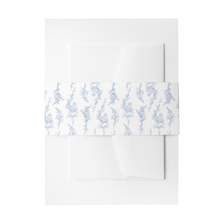 Elegant Botanical Snapdragon Invitation Belly Band